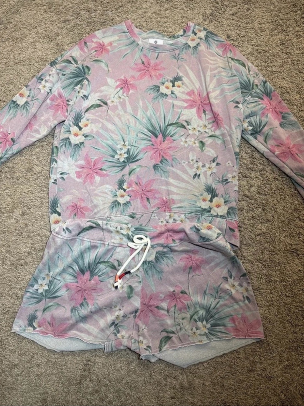 Sundry two piece pullover sweatshirt and shorts size 2 / Medium